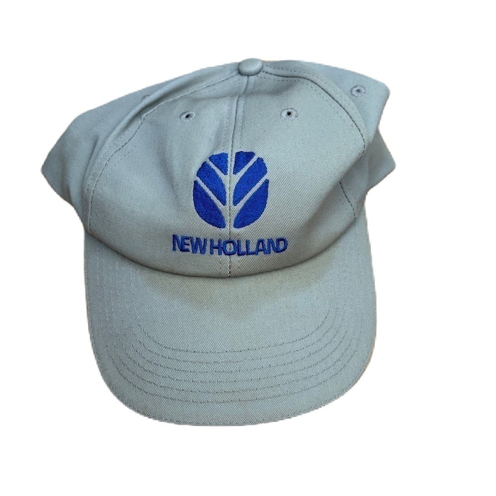 Vintage New Holland K Products SnapBack Hat Gray Blue Farming Agriculture